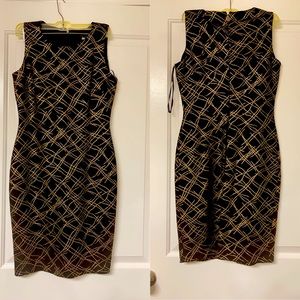 Tommy Hilfiger Women's Black Gold Dress
